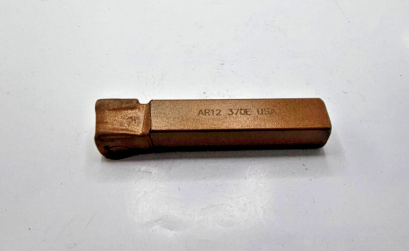 (QTY 5) AR12 370E Single Point Lathe Tool Bit Square Carbide Tipped
