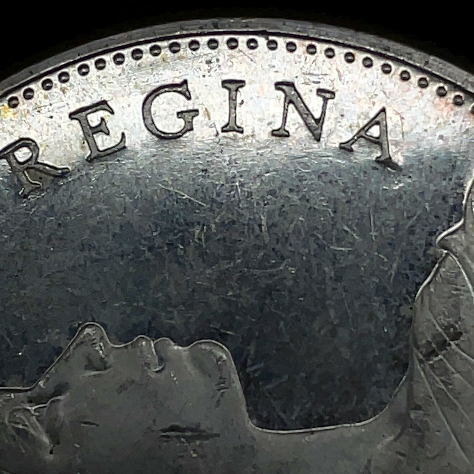 1965 PL Unc. $1 Canada Dollar .800 Silver Type 2 Small Beads Blunt 5.