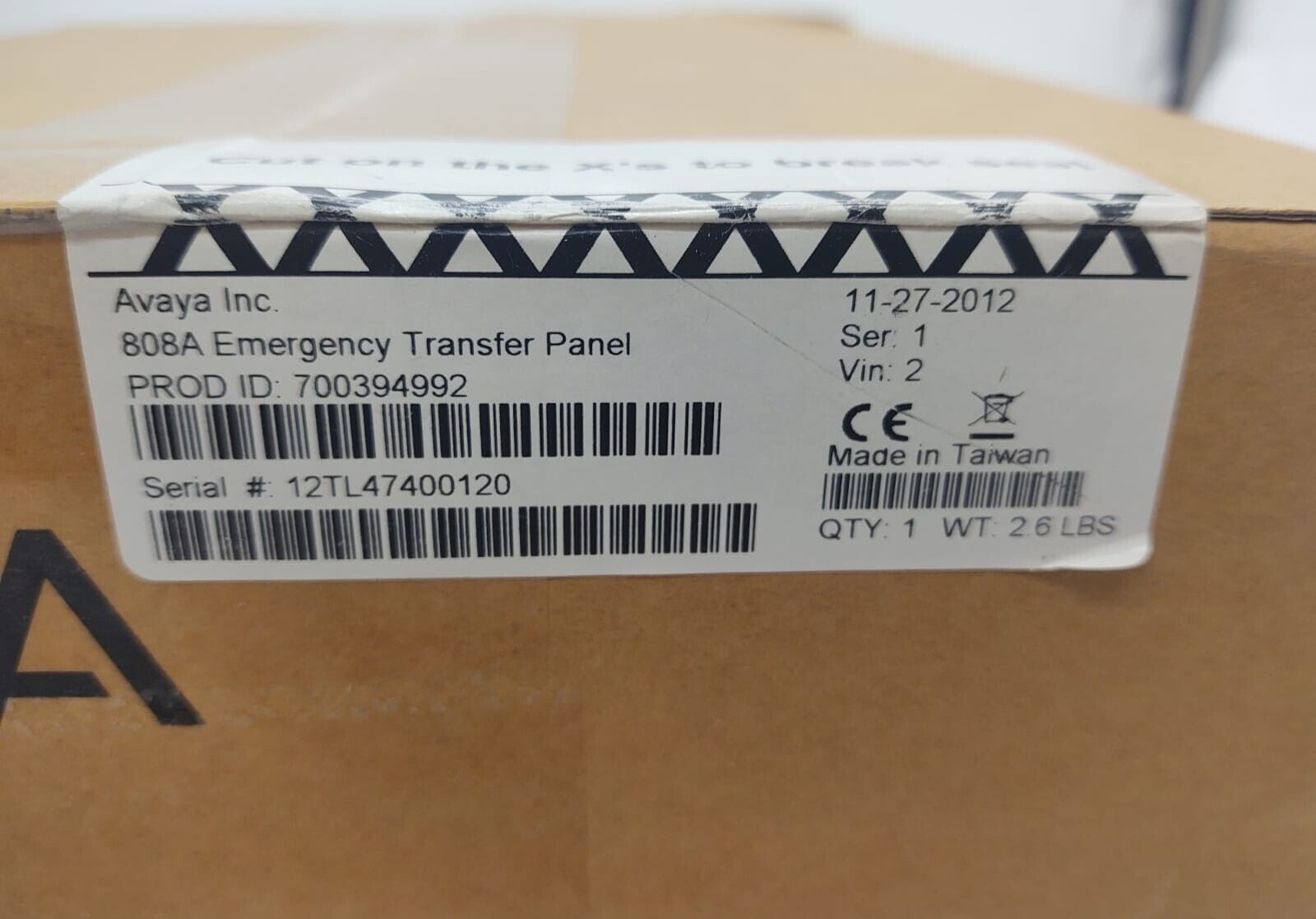 New Avaya/Lucent 808A Emergency Transfer Panel