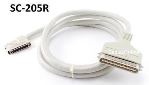 6ft SCSI-2 Right Angle (HPDB50) Male to CN50 Male 25 Pair Molded Cable, SC-205R