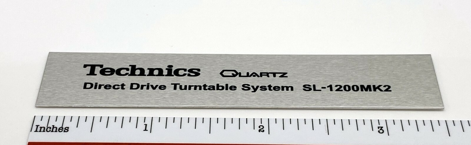 Technics SL-1200MK2 Turntable Replacement Badge Custom Made Silver Aluminum