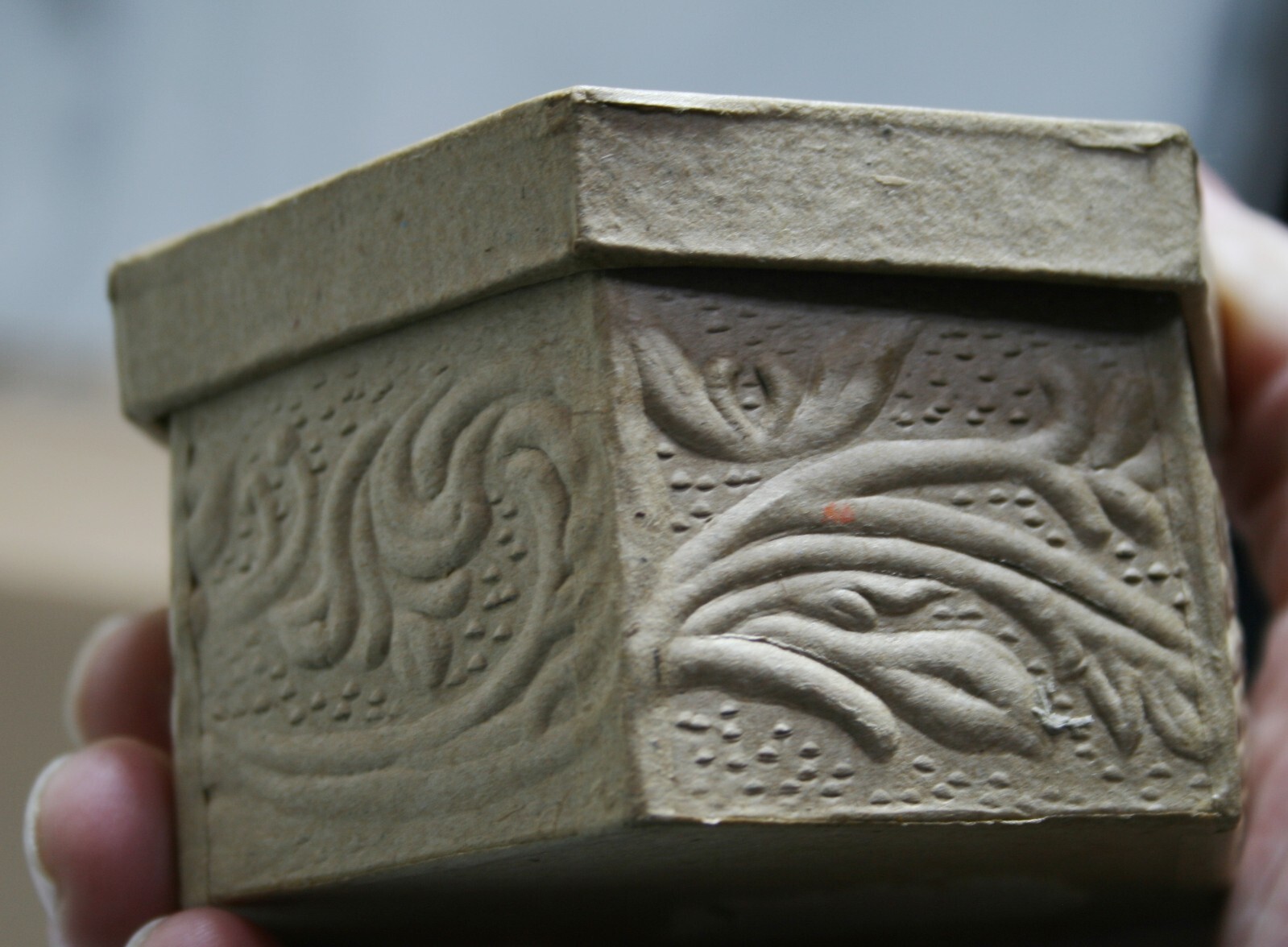 General Cardboard Trinket Box Leaves Grapes