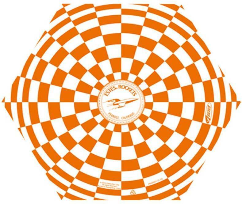 Estes Flying Model Rocket Accessory Parachute 12" Orange EST 2264