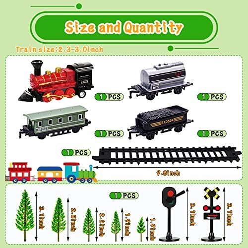 Train Cake Toppers Set - 13pcs Mini Train Decorations for Boys' Birthday Party,