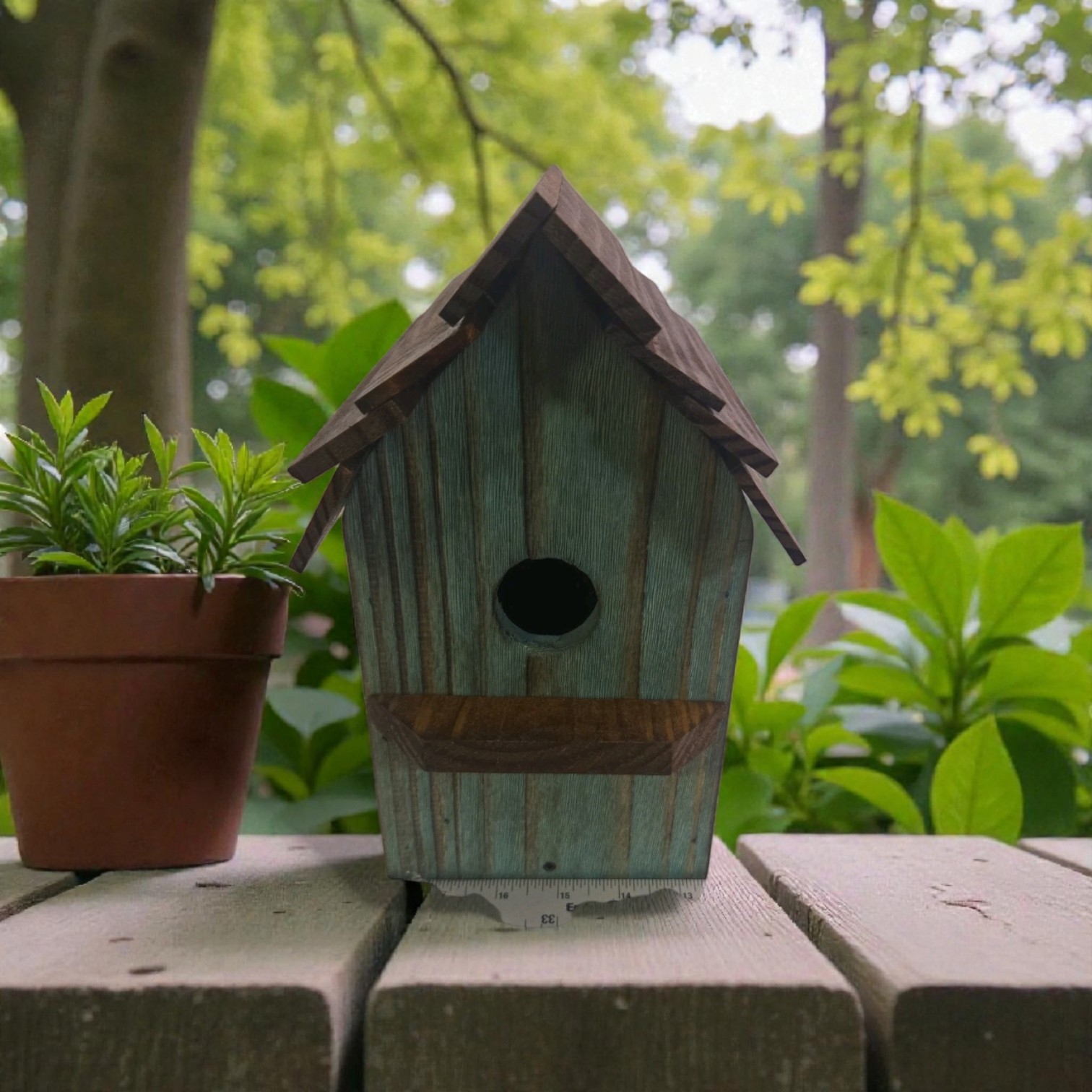 Handmade Bird House with slate roof - Great addition to any yard
