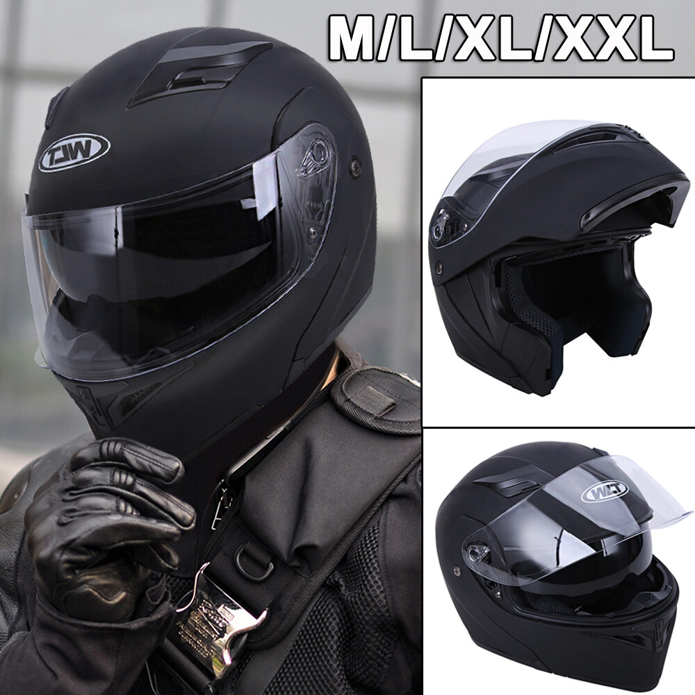 Dual Visor Bluetooth / LED Modular FullFace Motorcycle Helmet M~2XL Intercom DOT