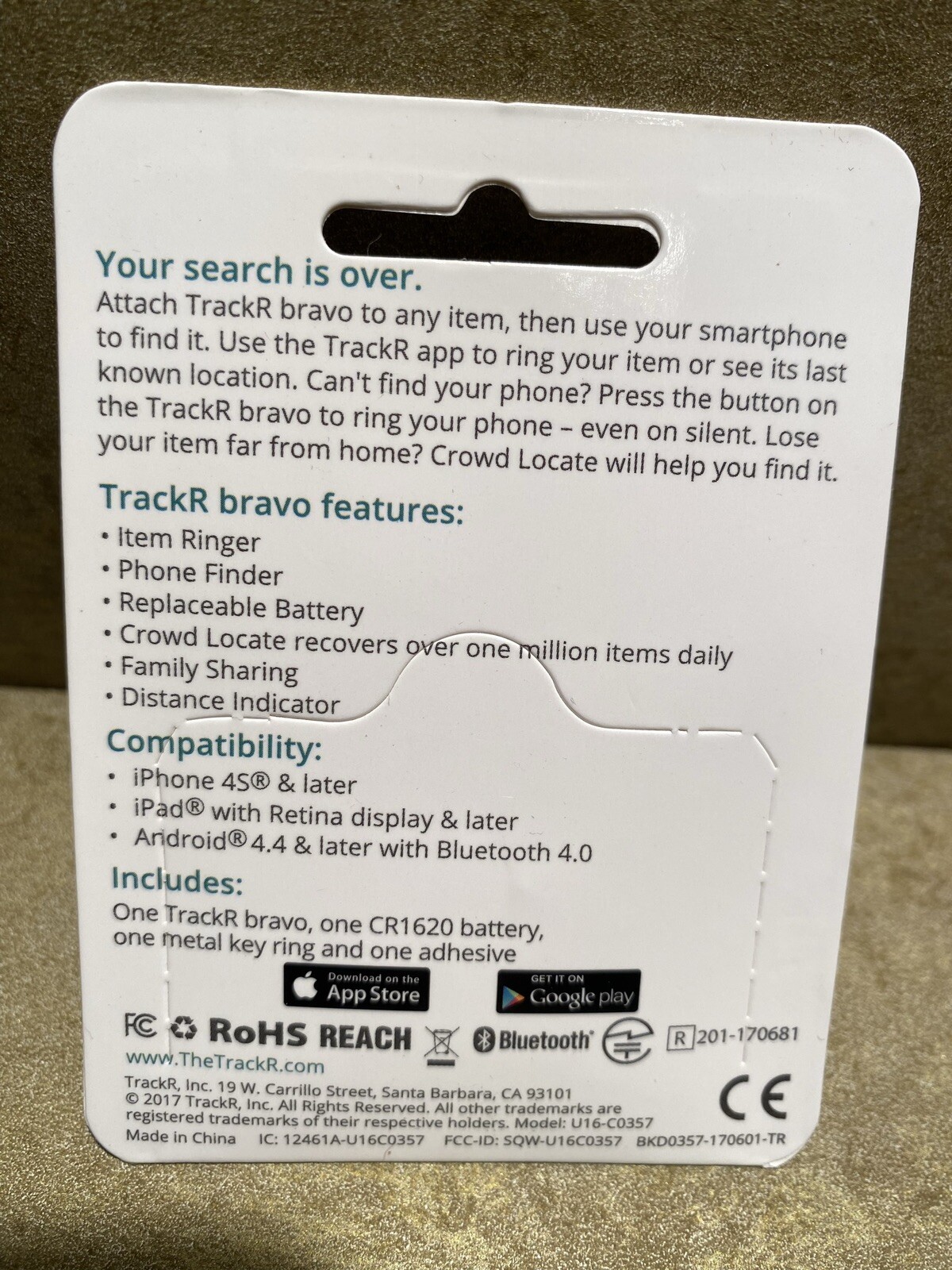 TrackR Bravo Lost It? Find It! Device Tracker
