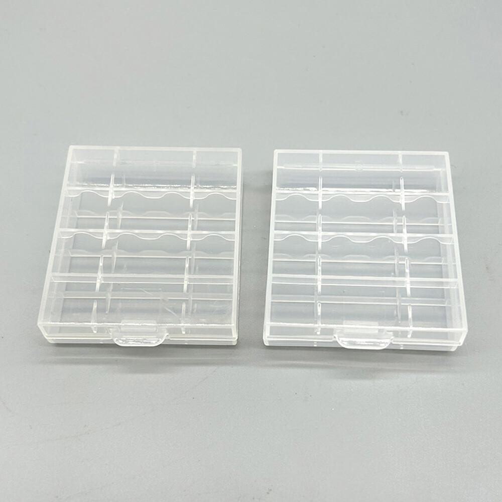 20pc Clear Hard Plastic Case Holder Storage Box For Rechargeable AA AAA Battery