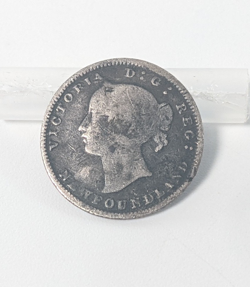 Canada Newfoundland 5 Cents Coin 1880, Silver Coin