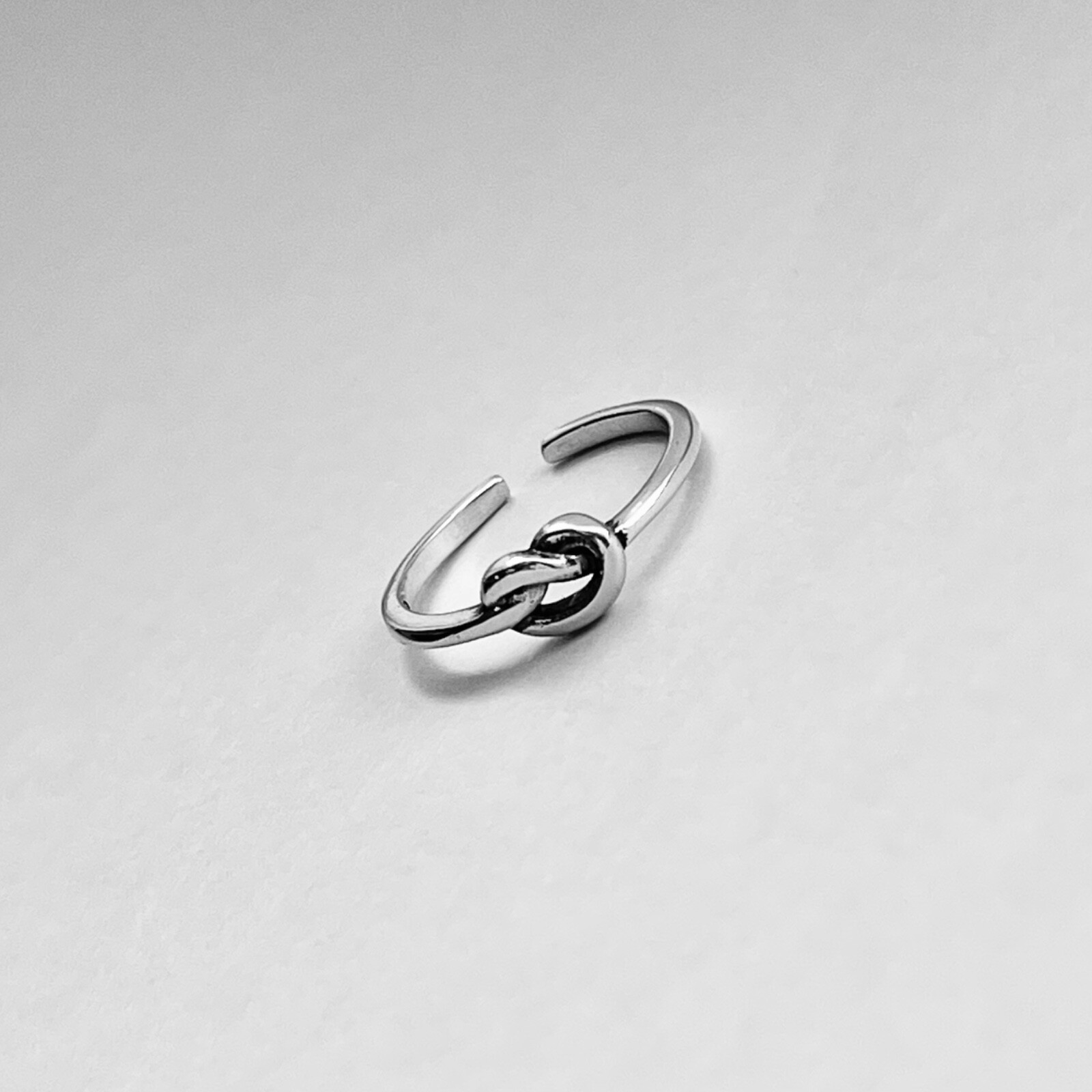 Sterling Silver Tiny Love Knot Toe Ring, Silver Rings, Love Ring, Pretzel Knots