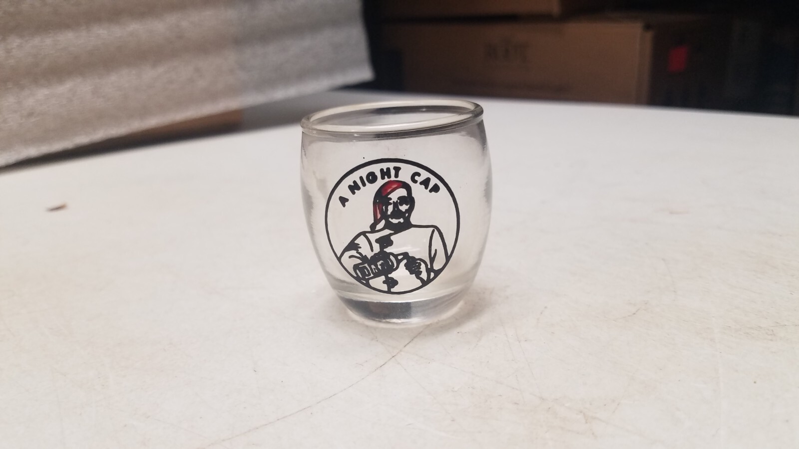 A Night Cap 1 oz Clear Glass Shot Glass (M)