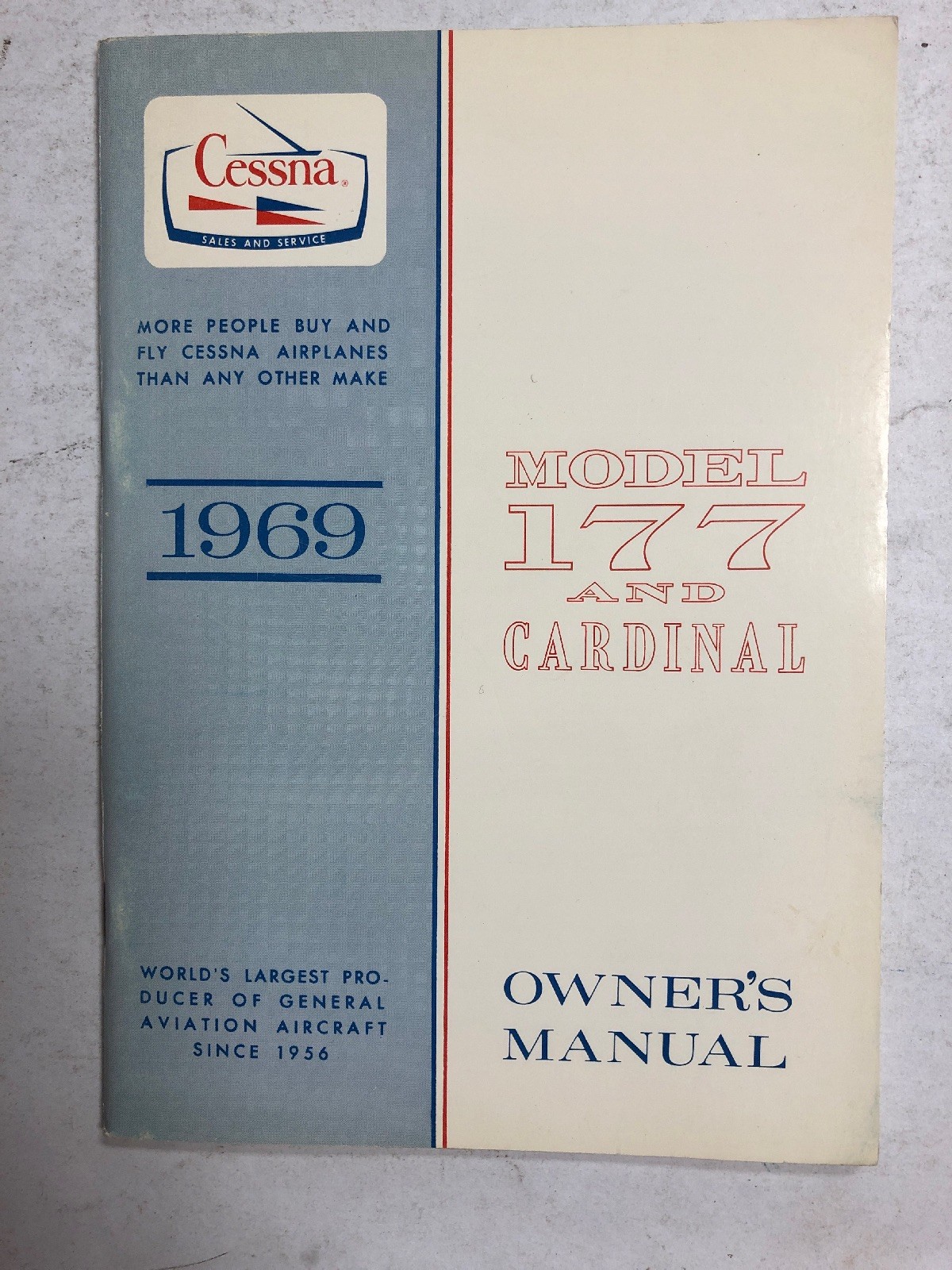 Cessna 1969 177 & Cardinal Owner's Manual Original