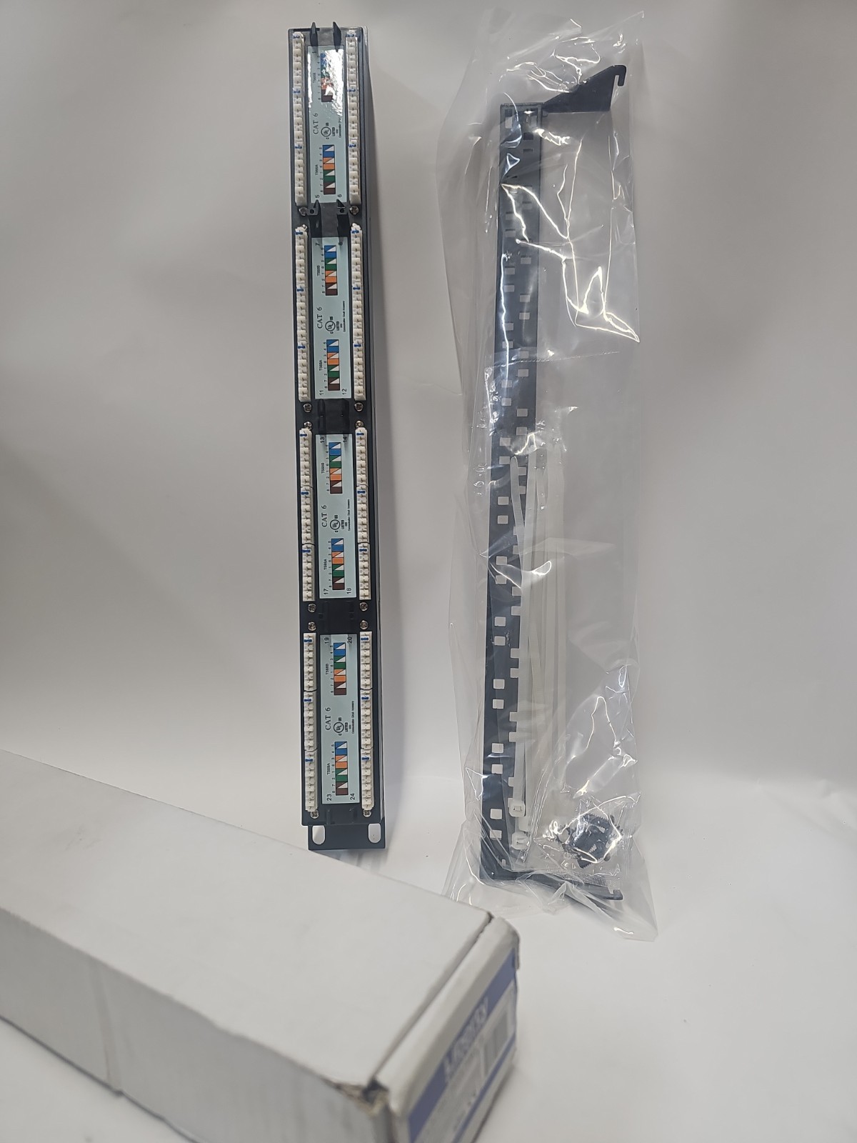 Liberty LPP624P Cat6 24-Port Patch Panel 1U 19" Rackmount Cable Management Bar