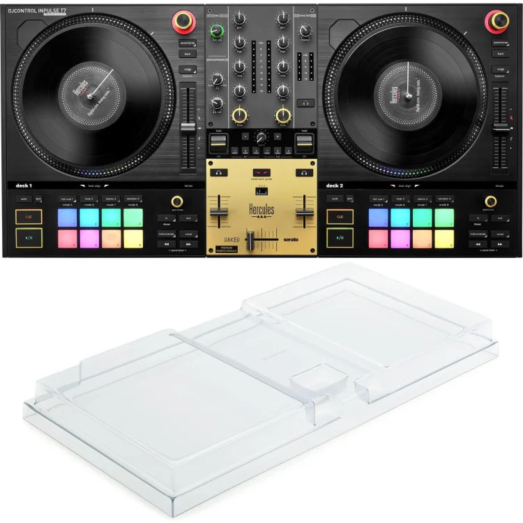 Hercules DJ DJControl Inpulse T7 2-deck Motorized DJ Controller with Decksaver