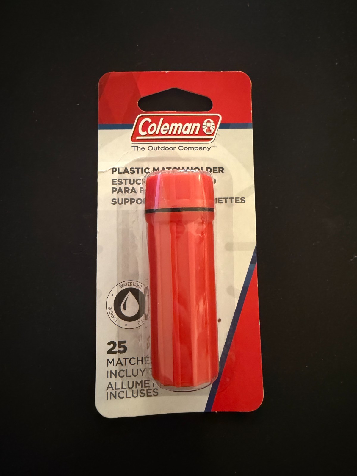 Coleman Plastic Match Holder & Matches With Striker