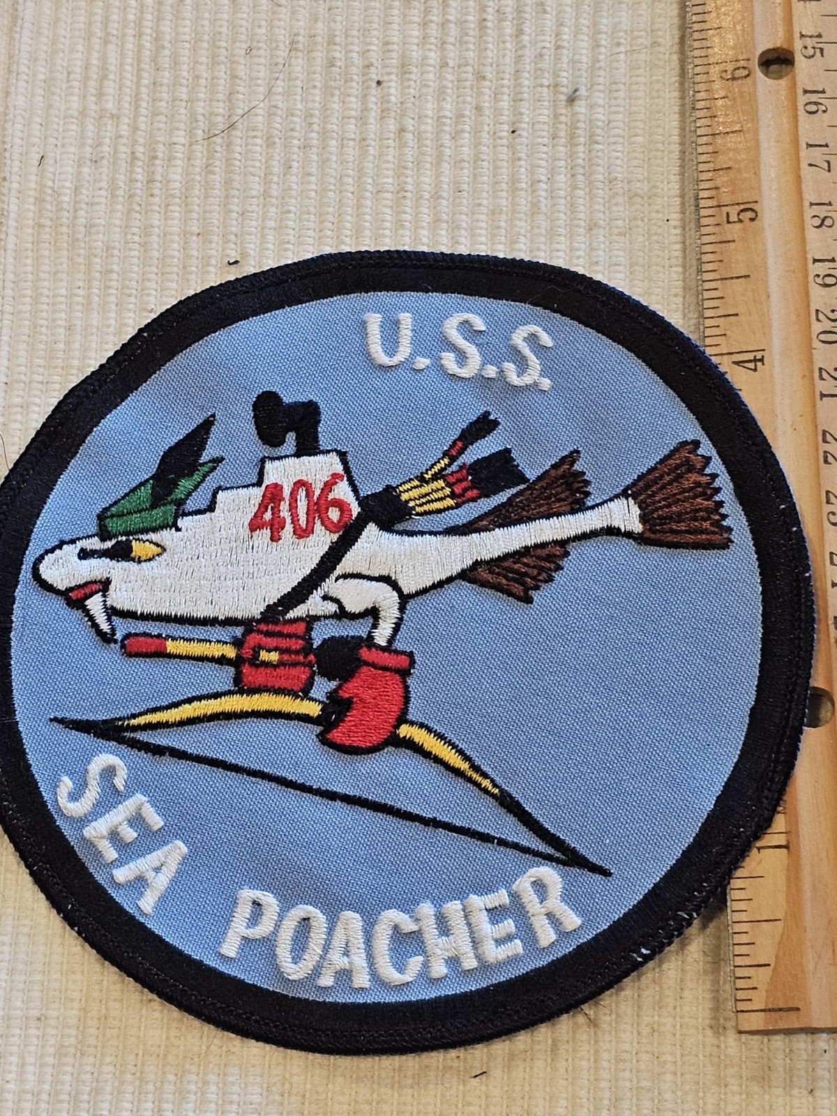 1960s Navy Vietnam War Cold War SSN 406 USS Sea Poacher Submarine Patch L@@K!!!