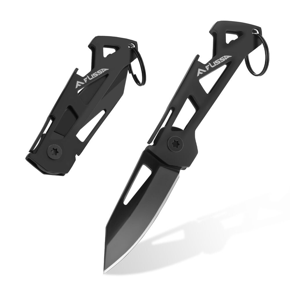 FLISSA Mini Pocket Knife Folding Knife Little Box Cutter with 1.81" Sharp Blade