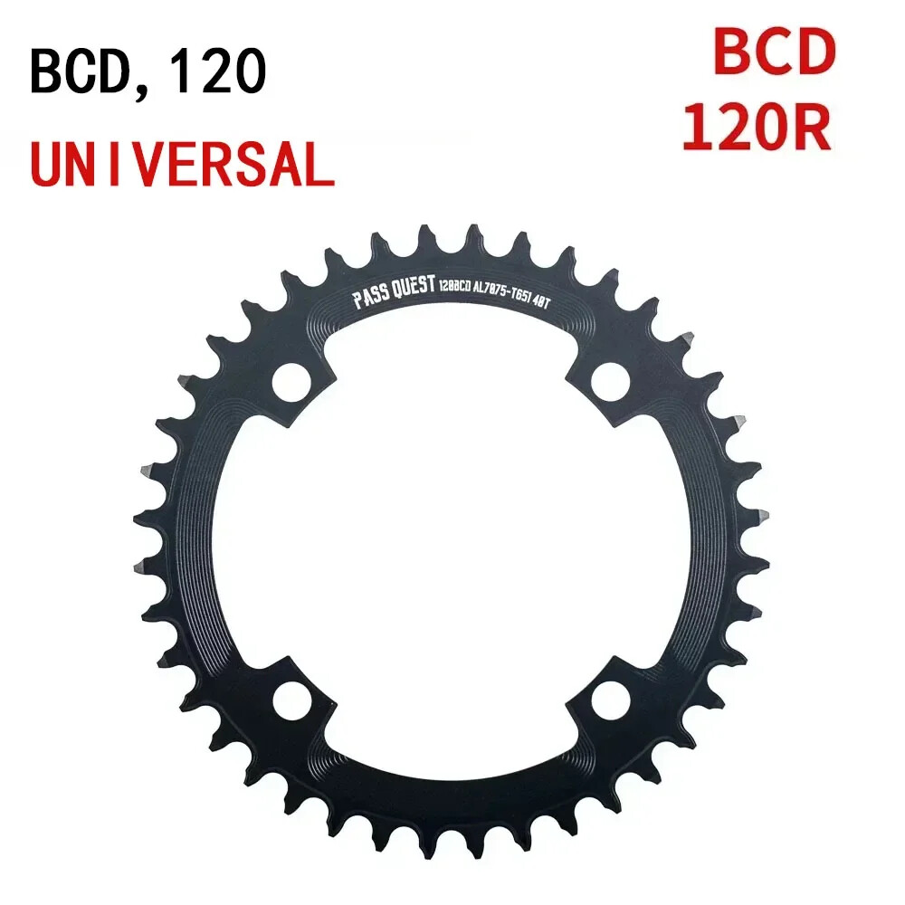 36T 38T 40T 42T 44T 46T 48T Narrow Wide Chainring for Universal 120 BCD Crankset