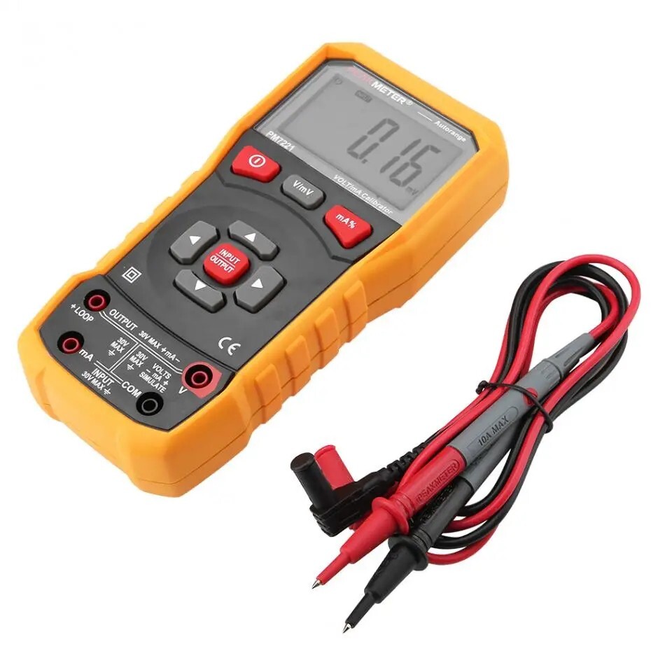 PEAKMETER Digital Process Calibrator 24mA Signal Generator Current Voltage Meter