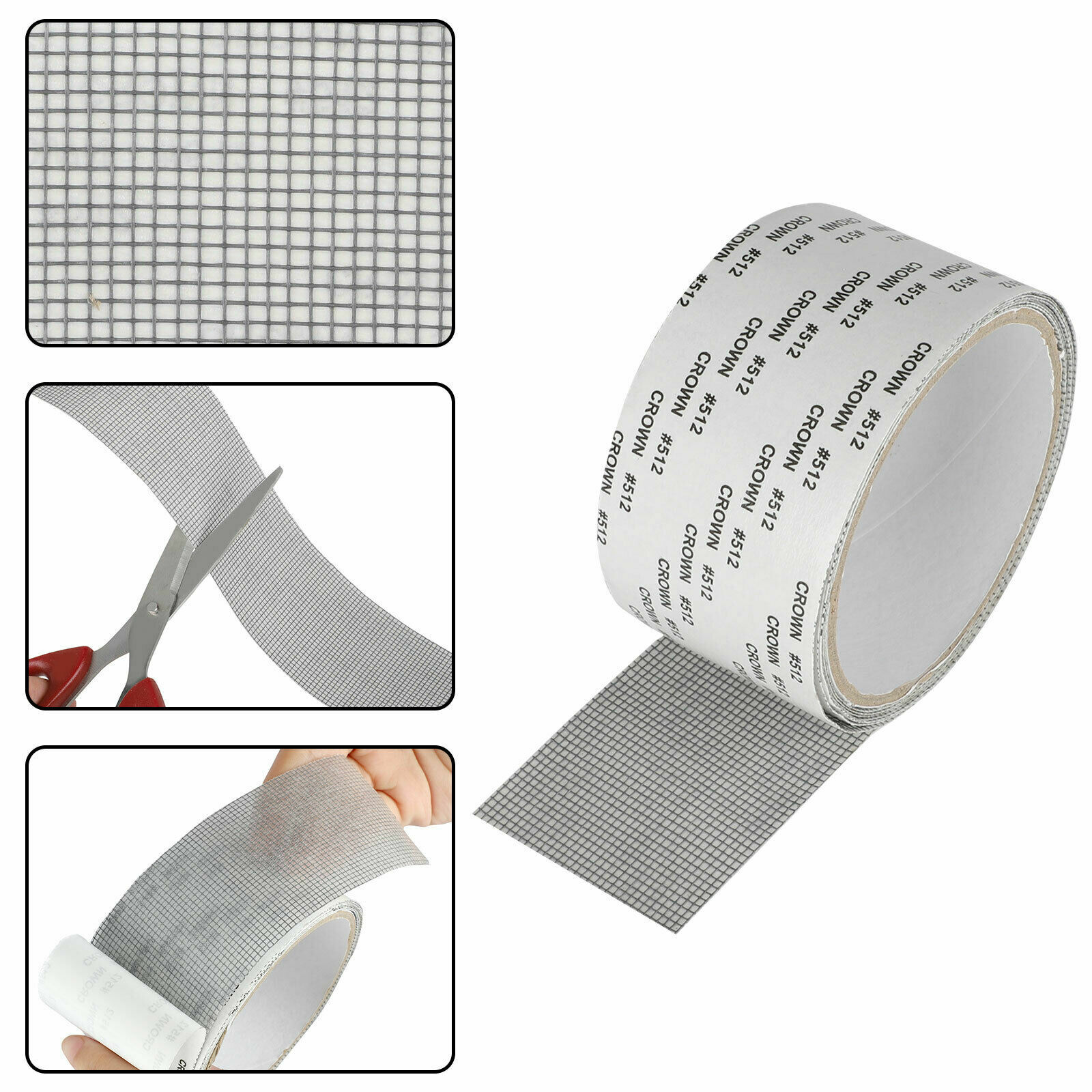 Screen Patch Repair Kit Window Repair Tape Fiberglass Covering Mesh Tool 5*200cm
