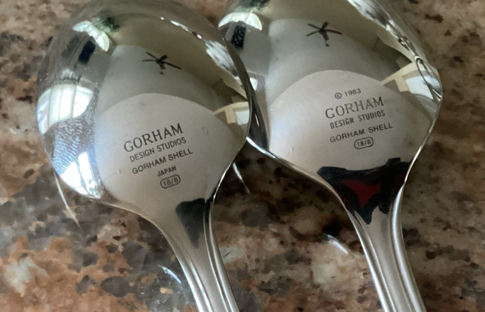 Gorham SHELL Stainless Soup Spoon (s) 18/8 Flatware 6 7/8" Japan Design Studio