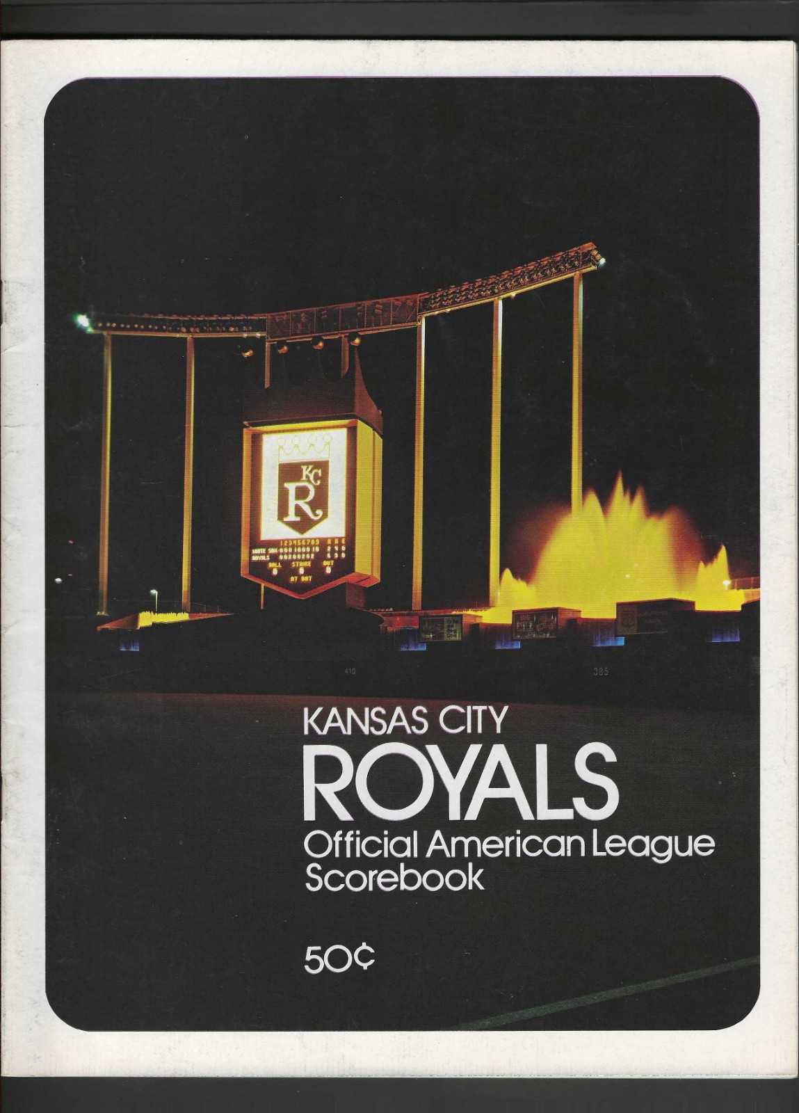 Lot of (2) KC Royals Programs - 1973 vs Yanks Unscored & 1978 v Blue Jays Scored