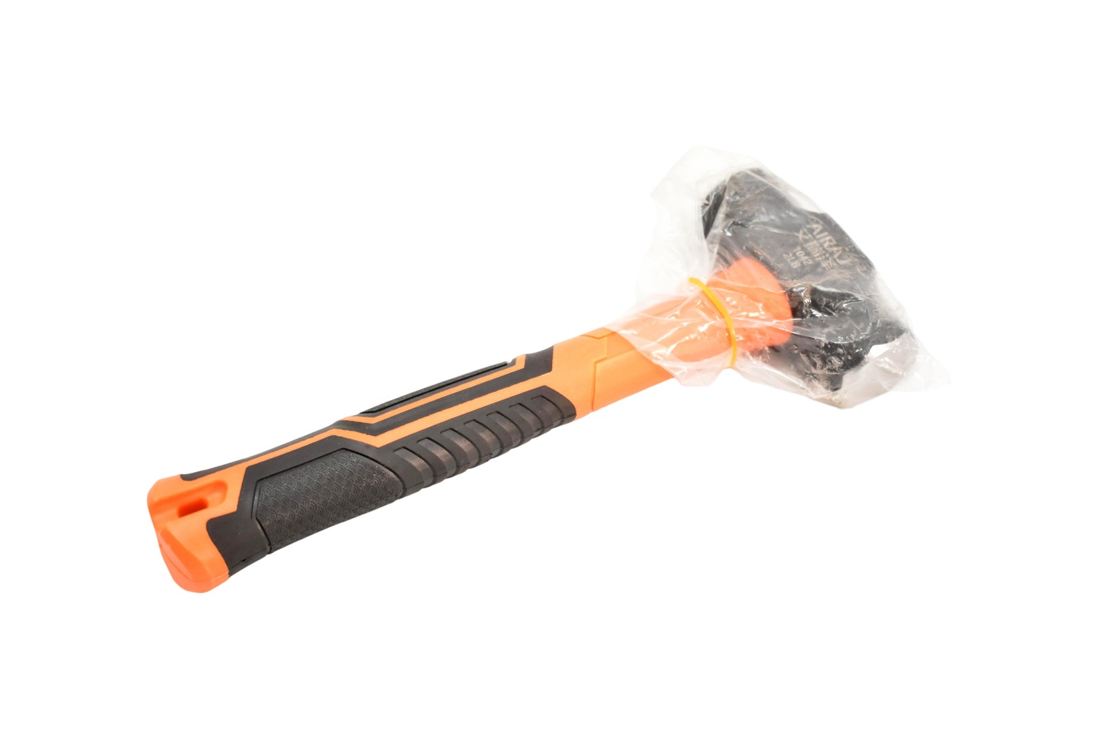 AIRAJ 2 Lb Drilling Hammer Steel Head Plastic Rubber Handle Orange Tool 1042
