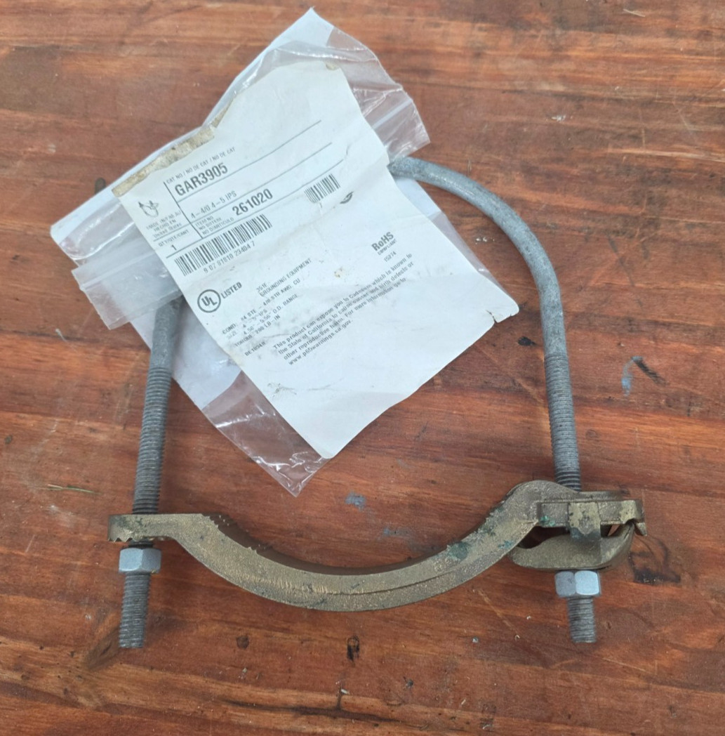 BURNDY GAR3905 4-5" GROUND CONNECTOR Technical Description: High Copper Alloy, G