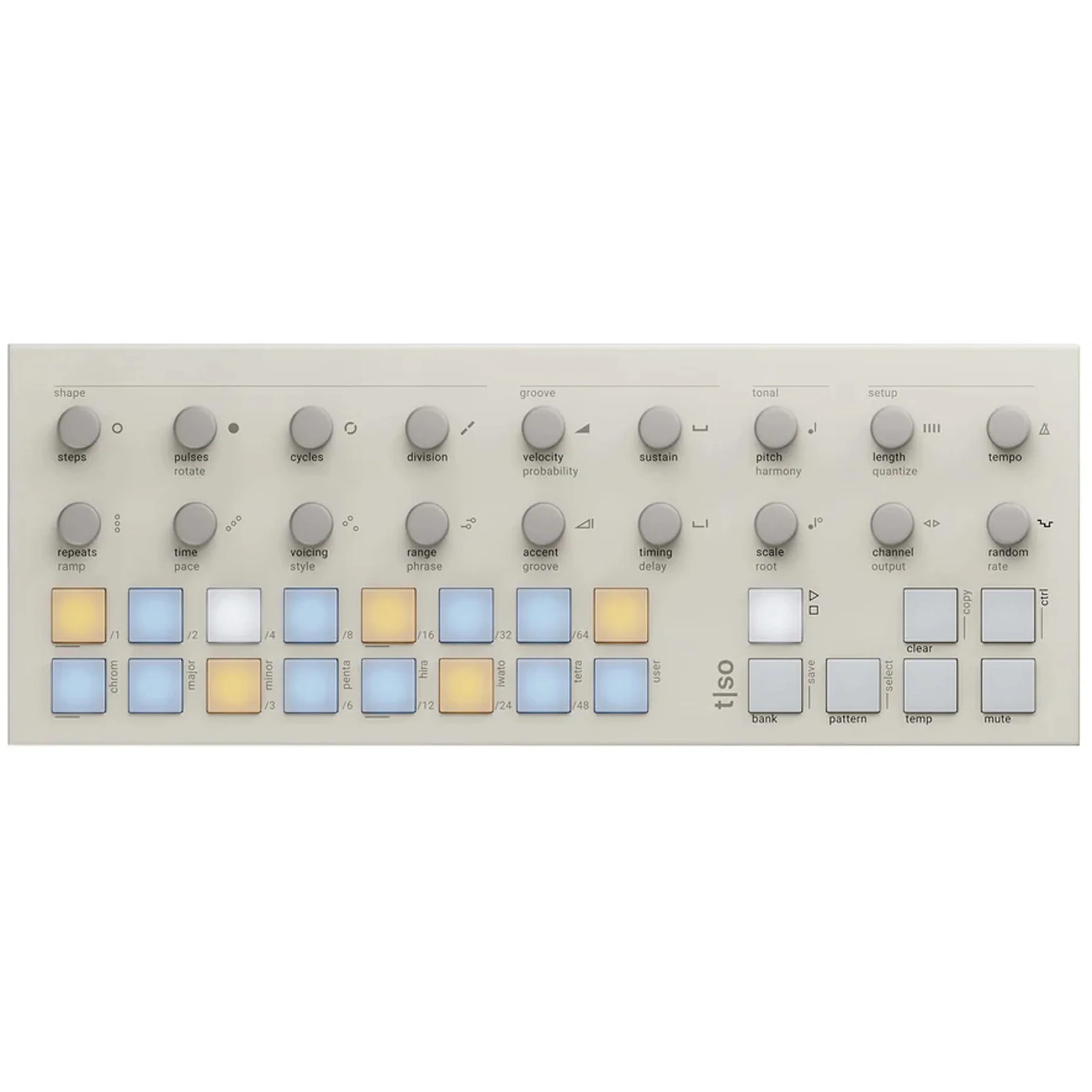 Torso Electronics T1 16-Track Algorithmic Desktop Sequencer - White