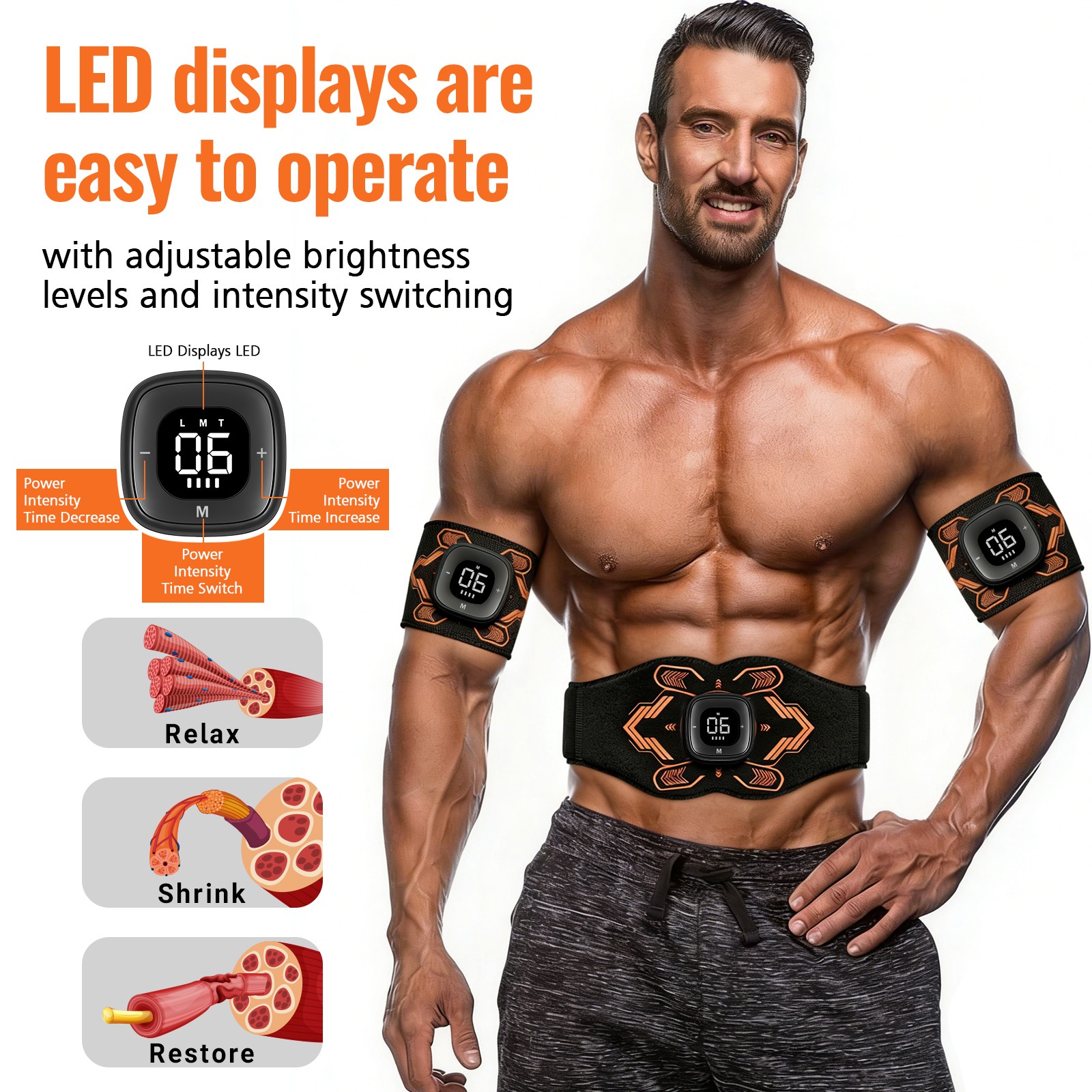 EMS Abdominal Fit Muscle Stimulater Training ABS Gear Fitness Gym Workout Belt