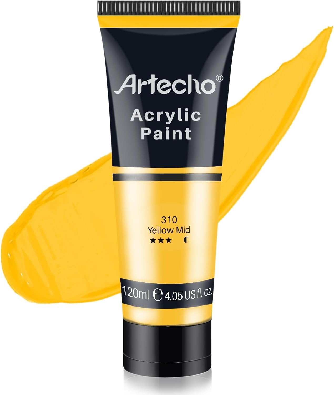 Artecho Yellow Acrylic Paint, Mid 4.05 Fl Oz (Pack of 1),