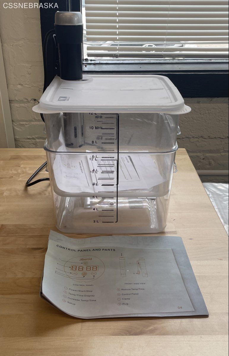 Joerid SV288 Sous Vide Immersion Circulator 1000W 12L Container Tested Works
