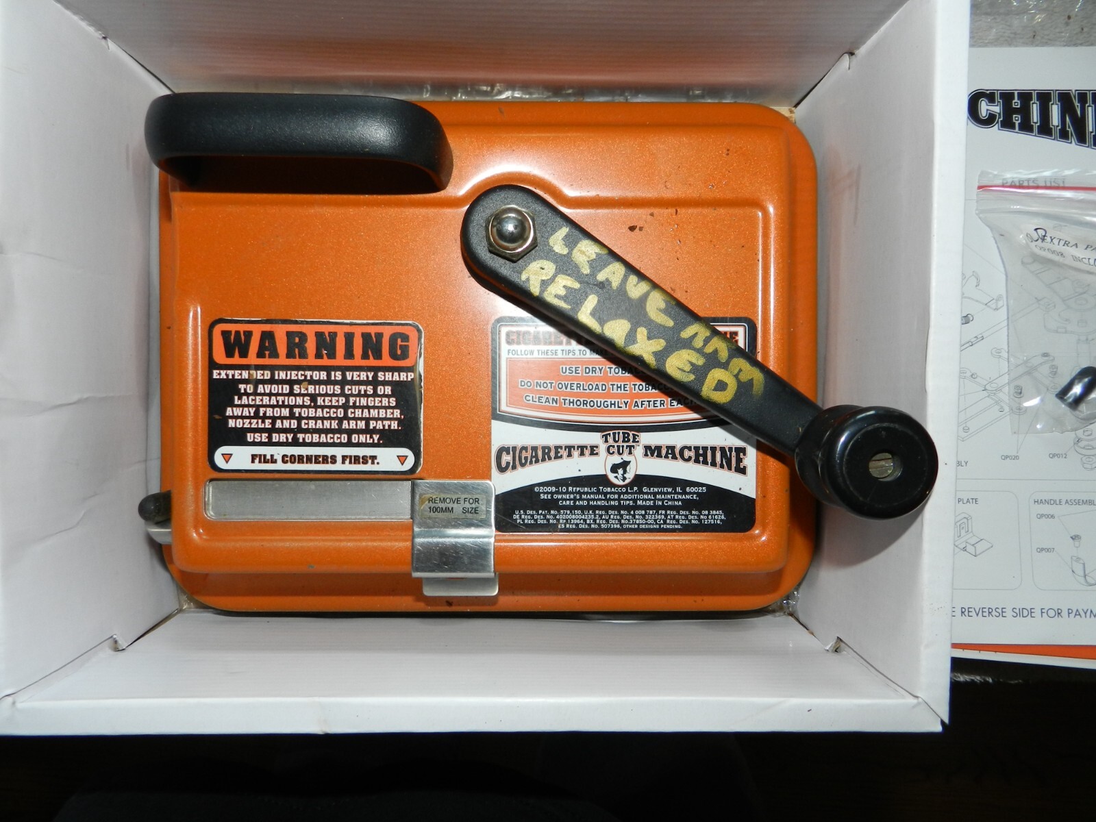 Republic Tube Cut Cigarette Making Injector Roller Maker Machine Kings 100mm