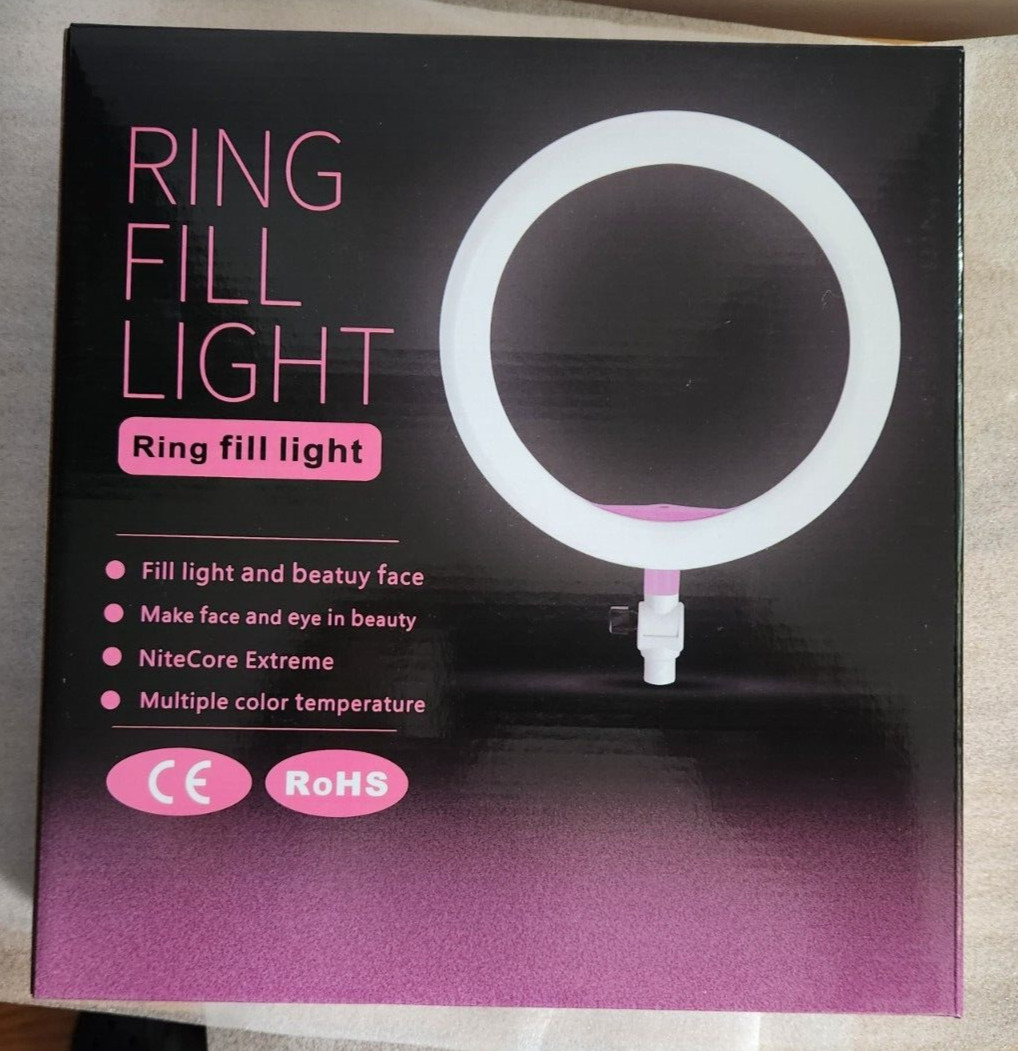 Rovotop 10" Ring Light with Heavy Duty Tripod, Phone holder, BT Remote, Power