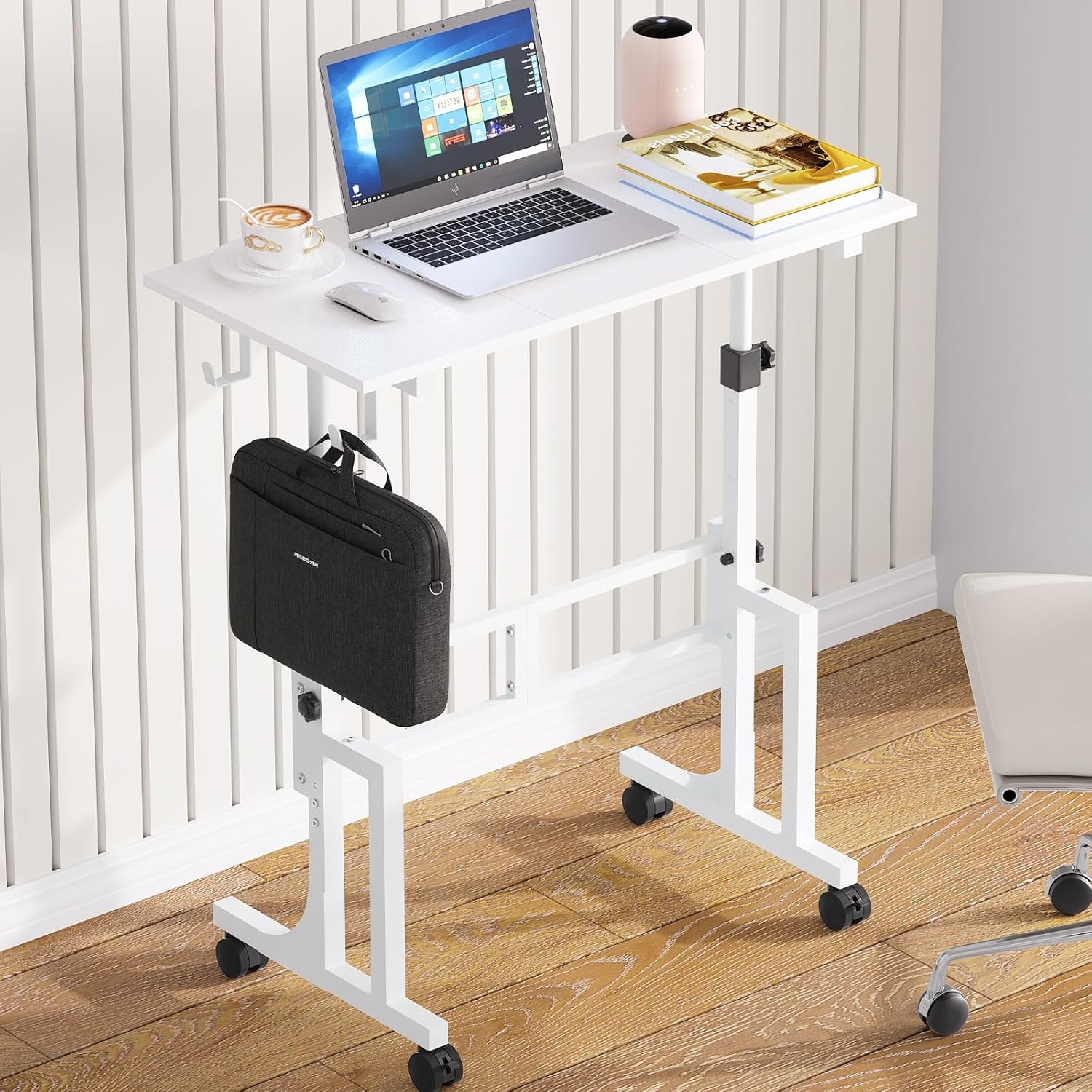 Adjustable Height Standing Desk W/ Drawer Rolling Sit Stand Up Desk W/ Wheels