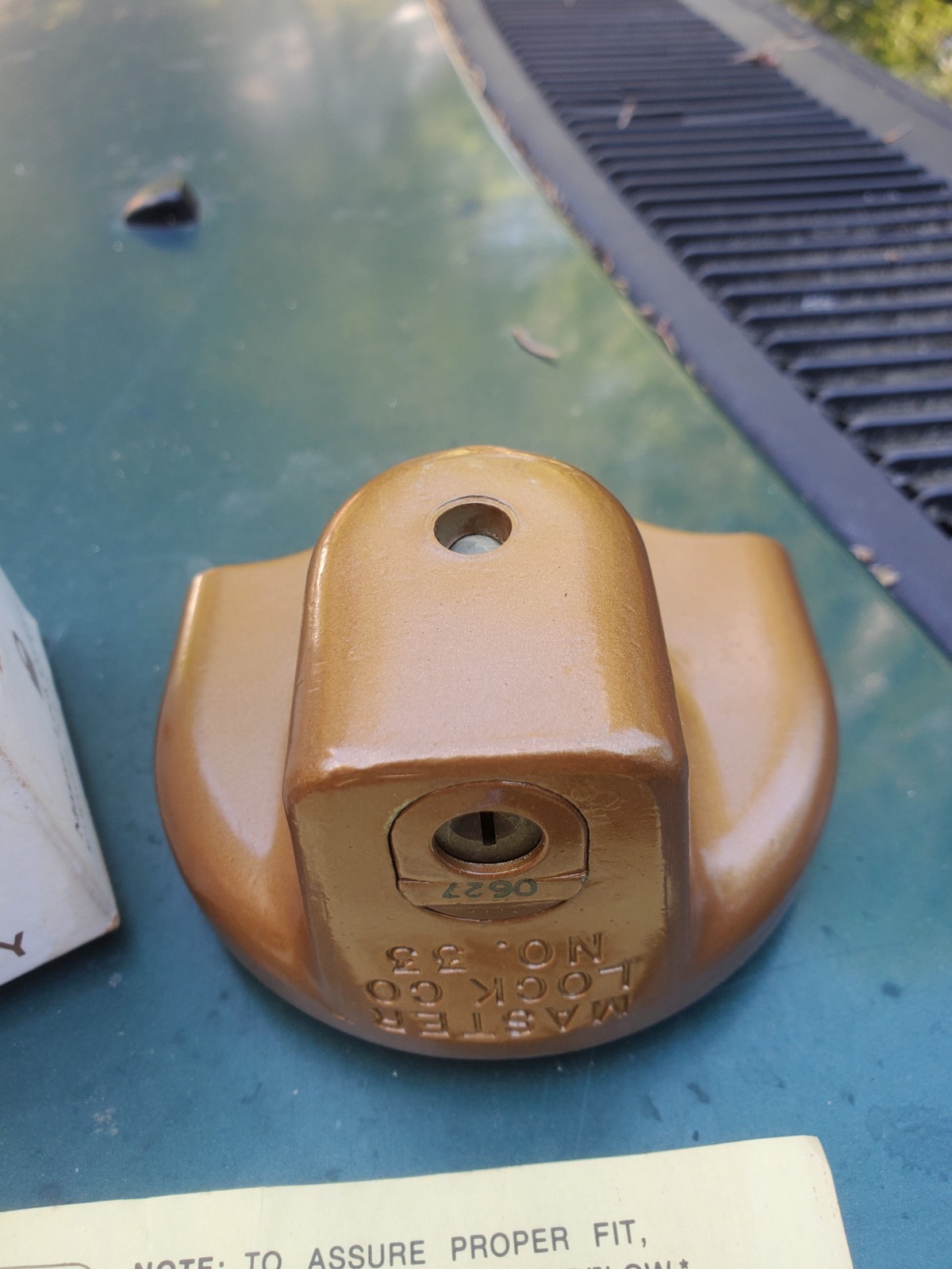 Master No. 33 Trailer Lock. NIB. 1 7/8" Coupler