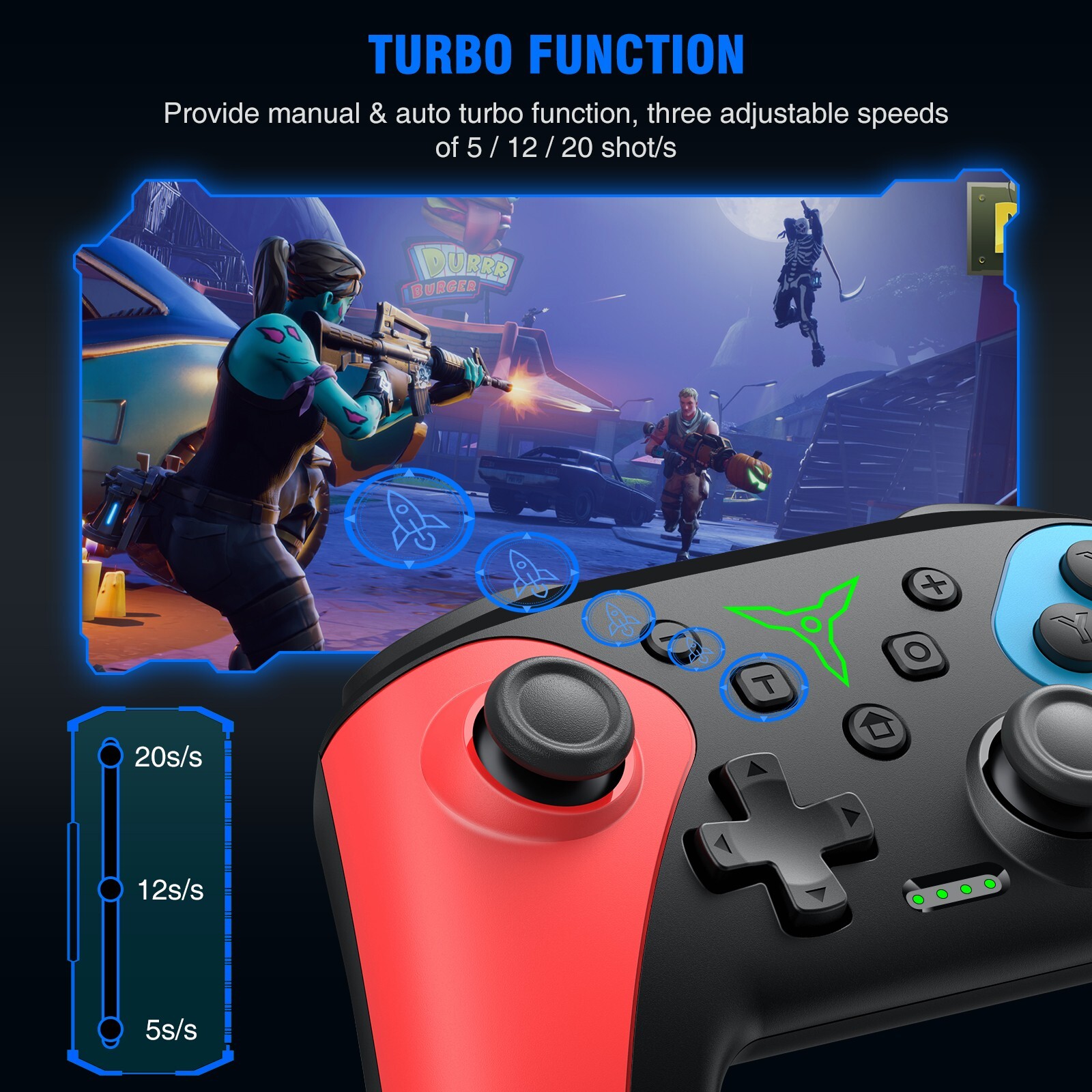 For Nintendo Switch Wireless Pro Controller Gamepad Joypad Joystick Remote Gift