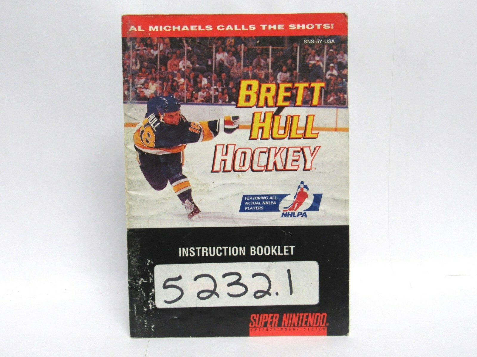 BRETT HULL HOCKEY Manual, no game SNES SUPER NINTENDO
