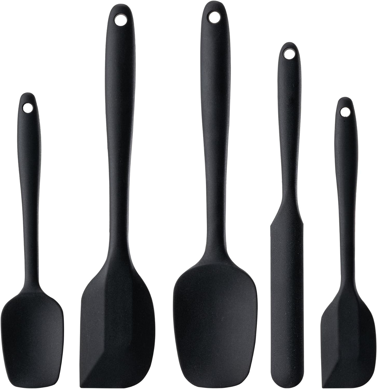 Silicone Spatula Set, 5 Piece Food Grade Rubber Spatulas for Baking, Cooking,