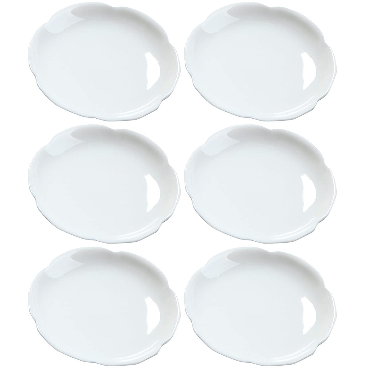 Sizikato 6pcs White Porcelain Tea Coaster, 3.3-Inch Bag Coaster