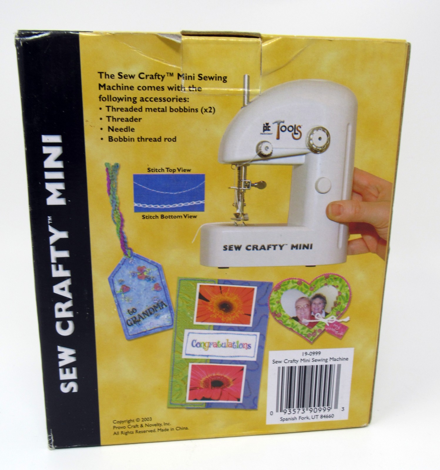 Provo Craft Sew Crafty Mini Compact Sewing Machine Plus Book New Sealed