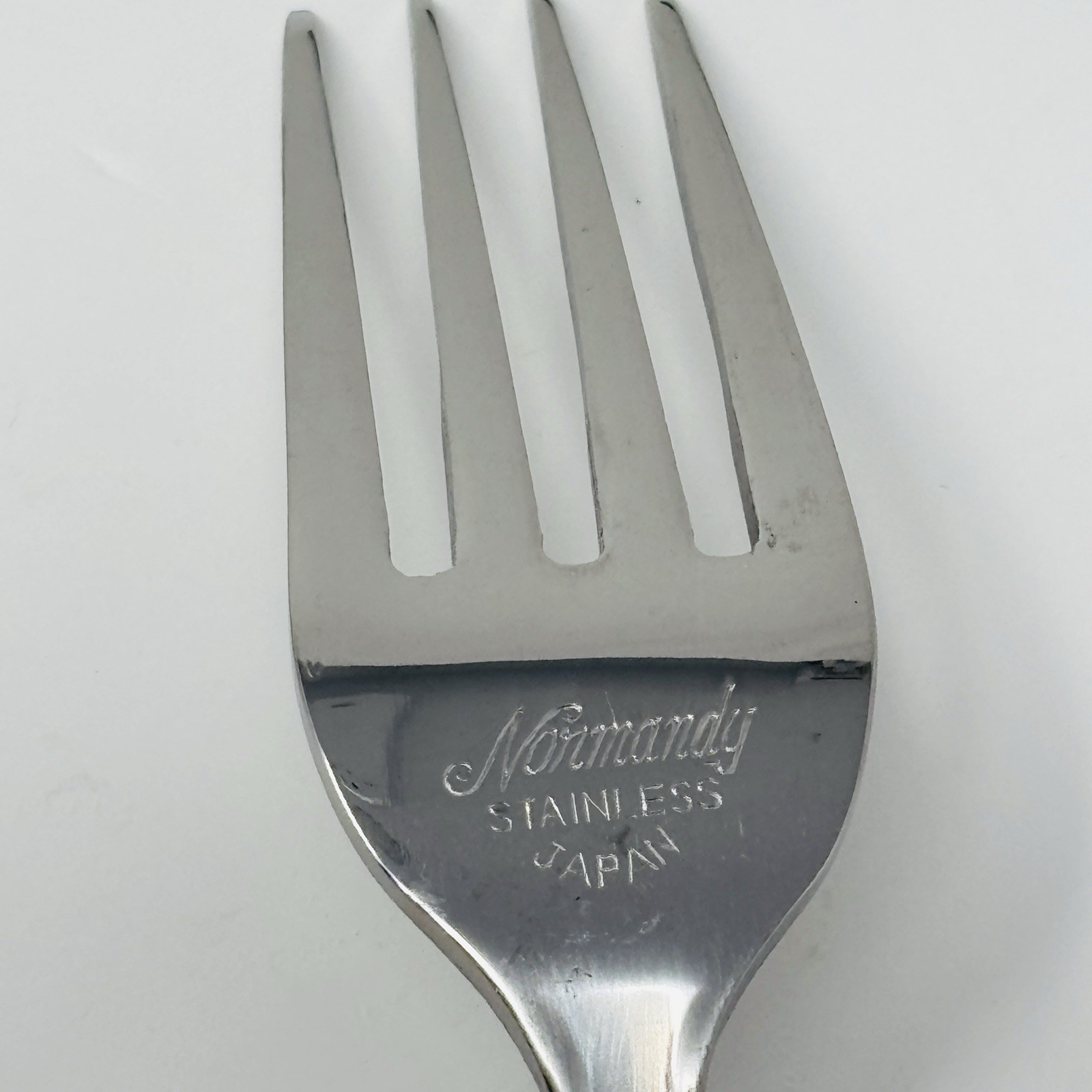 5 Japan NORMANDY Stainless Flatware 6.5" Salad Fork Rose Design Flower