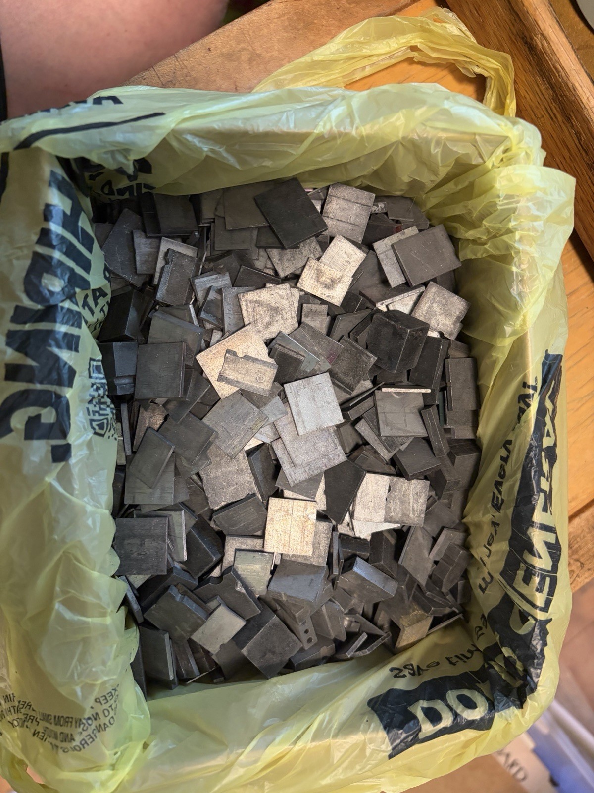 19+ LBS LETTERPRESS LEAD SCRAP BLOCKS SPACERS FOR CASTING RELOADING SINKERS #3