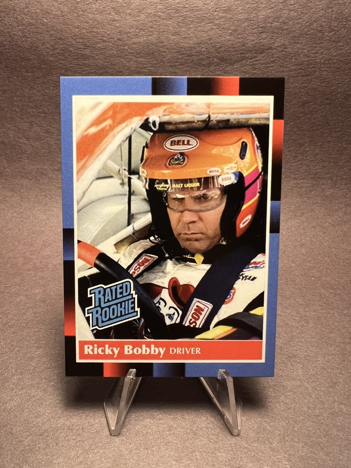 Ricky Bobby Custom Baseball Card - Donruss Rated Rookie Style - Will Ferrell