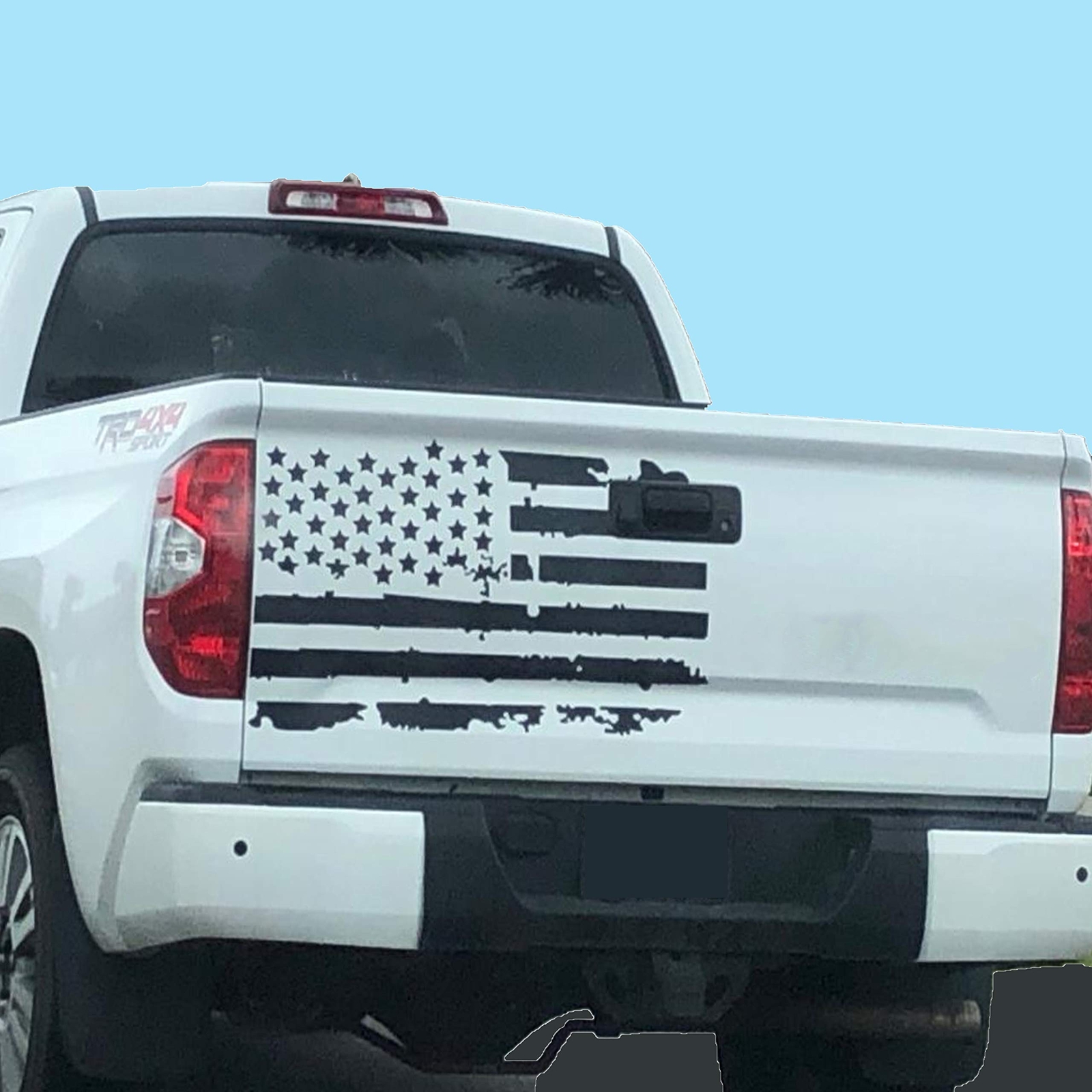 American Flag Decal Truck Hood Bed Vinyl Distressed Tactical Military Flag USA