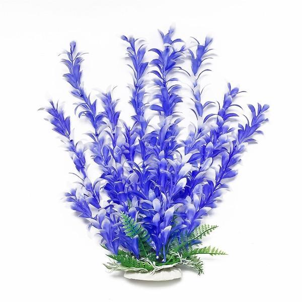 PD-BH29 Bacopa-like 16in weighted base Bag & Header, Blue/White