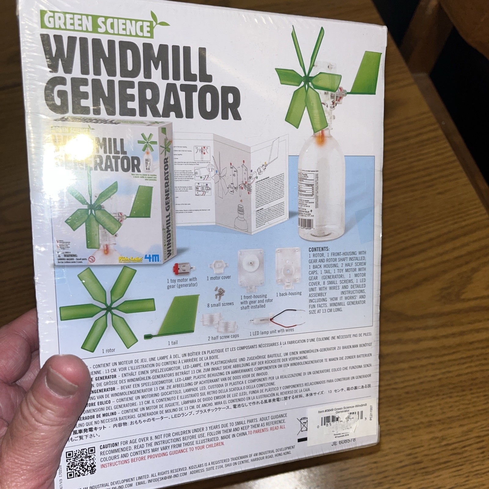 Windmill Generator GreenScience Science Project Kit Kids New Sealed Damaged Box