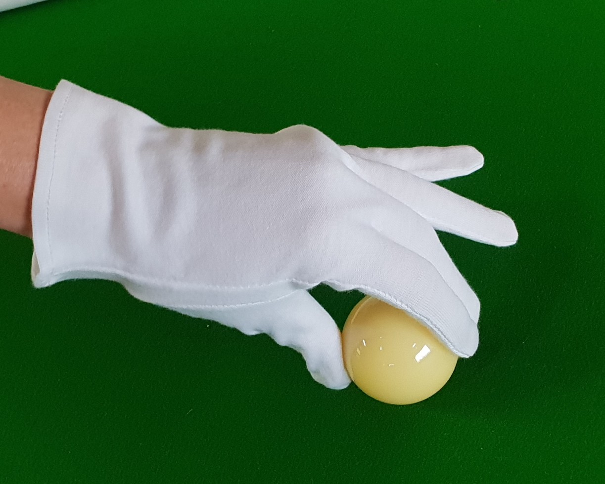 Referee Pool Snooker Billiard Pool Table Cue Ball GLOVE 2 x White gloves