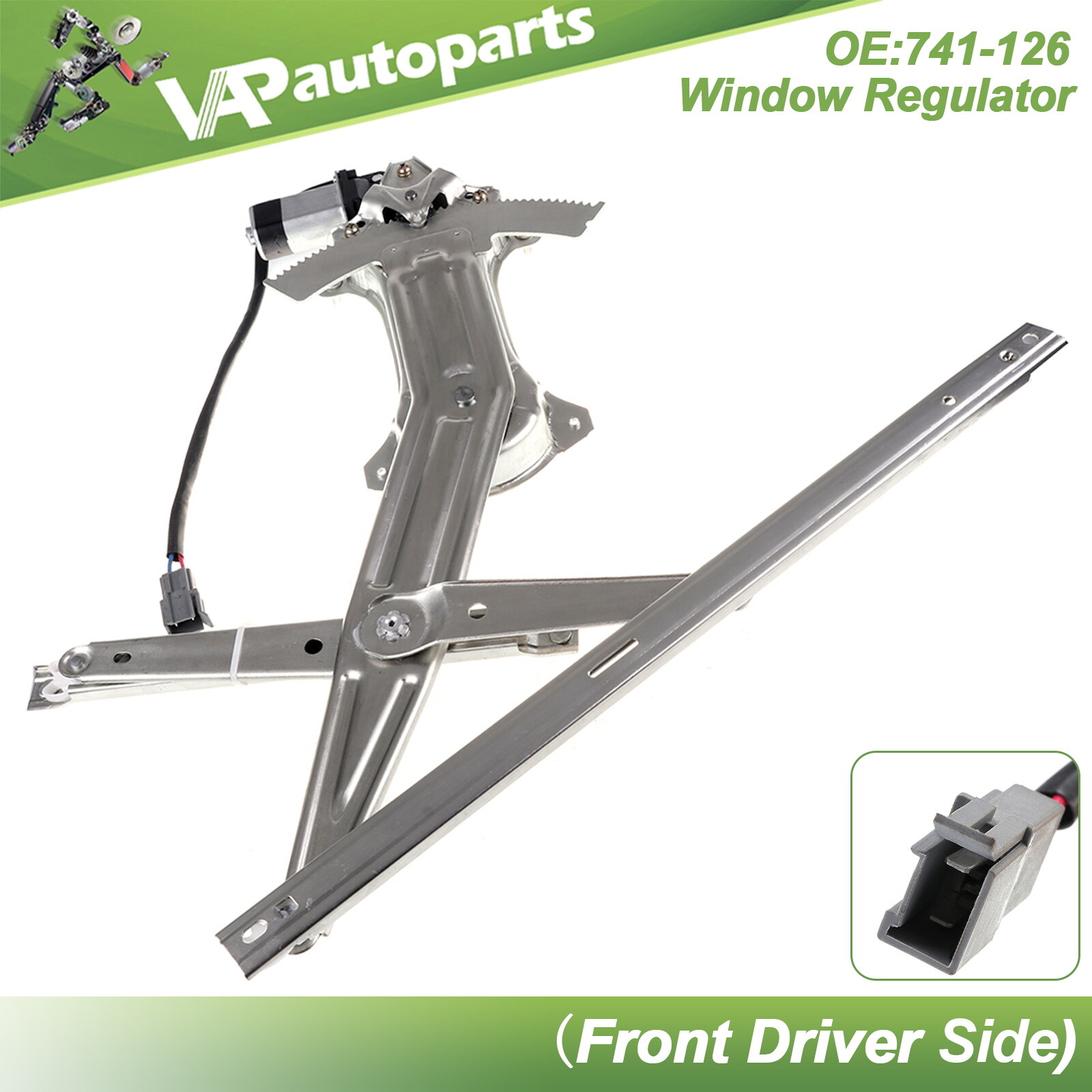 For 1994-2004 Ford Mustang Front Driver Side with Motor Power Window Regulator