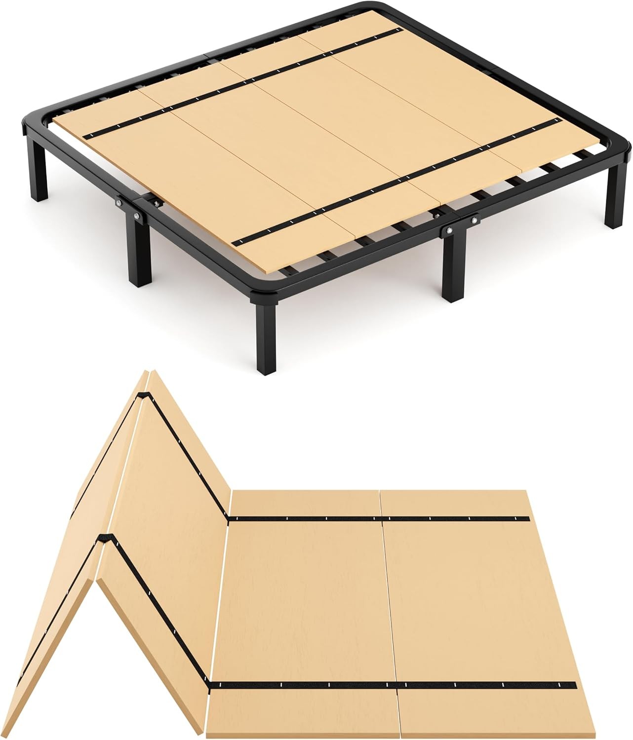 Full Bunkie Board Under Mattress Support Foldable Lightweight Bed Solution Full